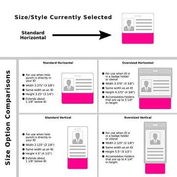 Student Nurse Badge Buddy Horizontal w/Height & Weight Conversion Charts (Standard, Pink)