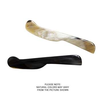 HIC Kitchen Caviar Spreader Knife, Handcrafted Ankole Cow Horn, Responsibly Sourced, 5.75-Inches