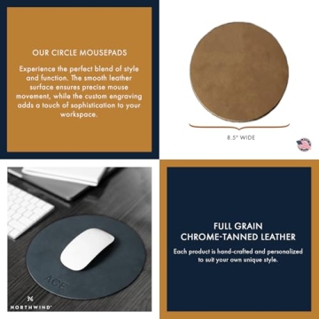 Personalized Leather Mouse Pad Ideal for Special Occasions