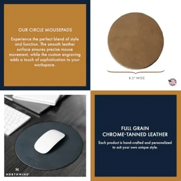 Personalized Leather Mouse Pad Ideal for Special Occasions