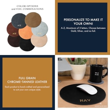 Personalized Leather Mouse Pad Ideal for Special Occasions