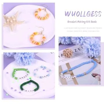 Explore the Wuollgess 6000 PCS Clay Beads Bracelet Making Kit