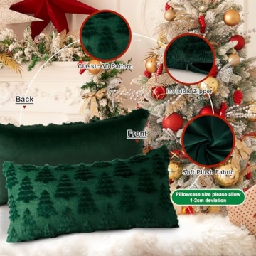 Lanpn Christmas 12x24 Throw Pillow Covers Set of 2
