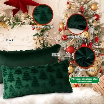 Lanpn Christmas 12x24 Throw Pillow Covers Set of 2