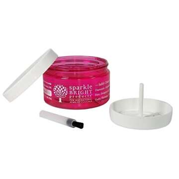 Sparkle Bright Products All-Natural Jewelry Cleaner - Liquid Jewelry Cleaning Solution, 4oz. Jar - U...