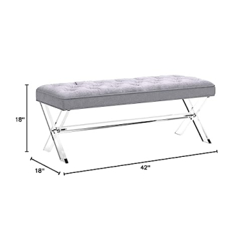 TOV Furniture Claira Velvet Entryway Bench – Stylish and Modern