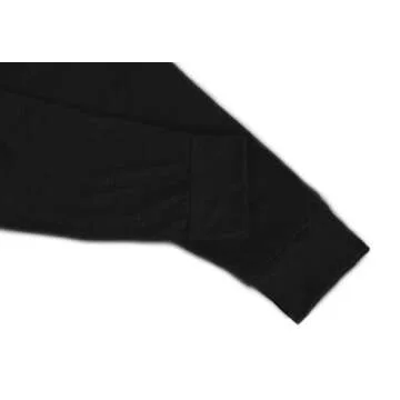 Weilim Women's Casual Blouses T-Shirt Round Neck Long Sleeve Pockets Pullover Top Black M