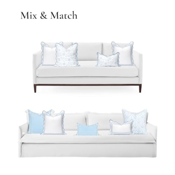 Hofdeco Coastal Throw Pillow Cover 20x20 Waterproof