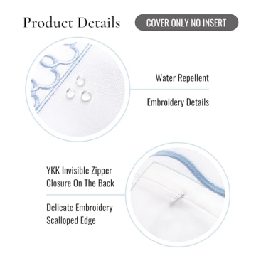 Hofdeco Coastal Throw Pillow Cover 20x20 Waterproof