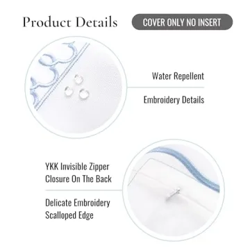 Hofdeco Coastal Throw Pillow Cover 20x20 Waterproof