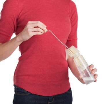 Redecker Baby Bottle Brush with Pig Bristles and Steel Wire and Beechwood Handle, 12-1/2-Inches