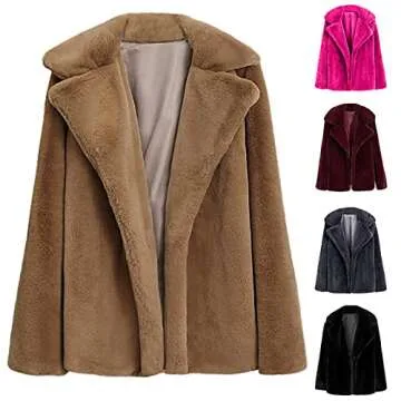 Plus Size Sherpa Faux Fur Parka Coat in Hot Pink
