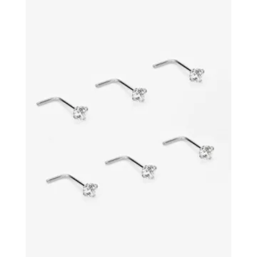 Stylish FANSING L Shaped Nose Rings for Men and Women