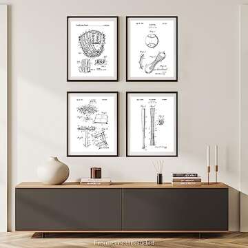 Vintage Baseball Patent Posters - Perfect Gift for Fans