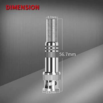 DAIERTEK 24pcs RG59 RG6 Solderless BNC Connectors for CCTV