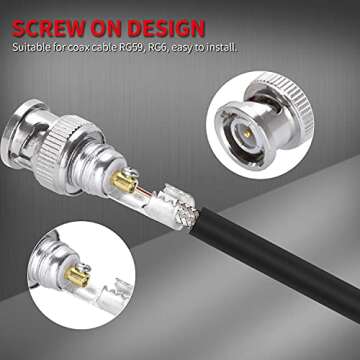 DAIERTEK BNC Connectors - Easy Solderless Installation