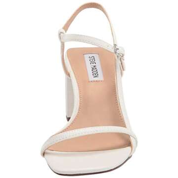 Steve Madden Women's Swoon Heeled Sandal, White, 6.5