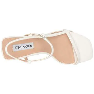 Steve Madden Women's Swoon Heeled Sandal, White, 6.5