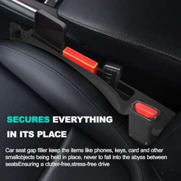PARAROSE Car Seat Gap Filler - 2 PCS for Cars, Trucks, SUVs - Essential Organization