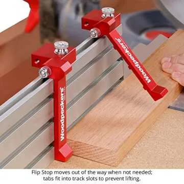 Woodpeckers Super Track Flip Stop for Precision Woodworking