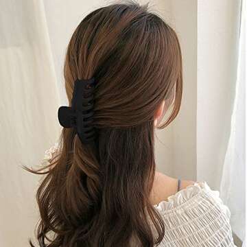 OWIIZI 4.3" Jumbo Hair Claw Clips for Thick Hair