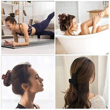 OWIIZI 4.3" Jumbo Hair Claw Clips for Thick Hair