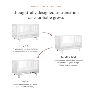 Babyletto Hudson Convertible Crib for Modern Nurseries