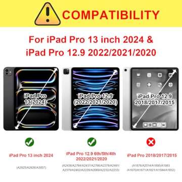 ZtotopCases for New iPad Pro 13 Inch Case 7th Gen M4(2024)/ Pro 12.9 Inch 6th/5th/4th Generation 202...