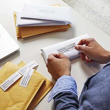 DYMO Authentic LW Mailing Address Labels for LabelWriter Label Printers, White, 1-1/8" x 3-1/2", 12 Rolls of 350 (4200 Total)