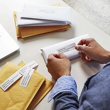 DYMO Authentic LW Mailing Address Labels for LabelWriter Label Printers, White, 1-1/8" x 3-1/2", 12 Rolls of 350 (4200 Total)