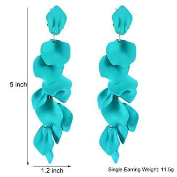 Stunning GVUSMIL Rose Petal Drop Dangle Earrings for Women