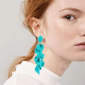 Stunning GVUSMIL Rose Petal Drop Dangle Earrings for Women