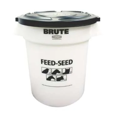Rubbermaid 20 Gallon BRUTE Container with Lid for Pet Food
