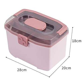 JacCos First Aid Kit Medicine Box Plastic First Aid Kit Storage Box Large Capacity Family Emergency ...