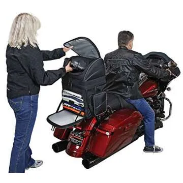 Nelson Rigg Route 1 Destination Backrest/Sissy Bar Rack Bag; Fits Harley Davidson, Indian, Yamaha & Suzuki Motorcycles