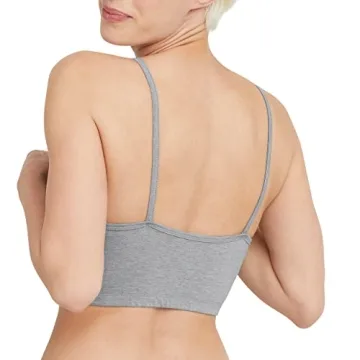 Hanes Cotton Bralette 3-Pack Moisture-Wicking Comfort