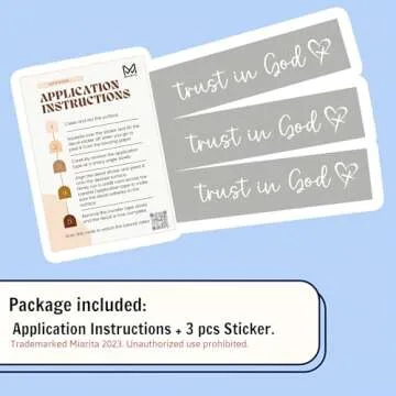 Miarita 3X Trust in God Rearview Mirror Sticker, Christian Car Accessories, Car Stickers and Decals for Women, Cute Car Stickers, Mirror Decals, Valentines Day Gifts for Her (Trust in God White)