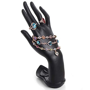 Homeanda Black Resin Hand Form Ring Bracelet Jewelry Display Holder