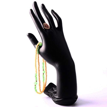 Homeanda Black Resin Hand Jewelry Display for Rings and Bracelets