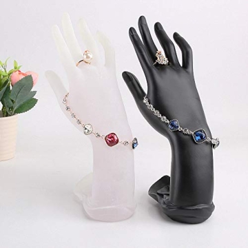 Homeanda Black Resin Hand Jewelry Display for Rings and Bracelets