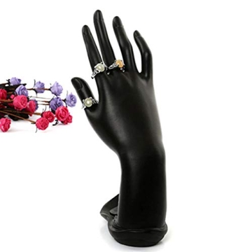 Homeanda Black Resin Hand Jewelry Display for Rings and Bracelets