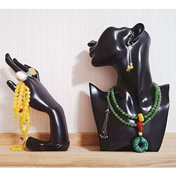 Homeanda Black Resin Hand Jewelry Display for Rings and Bracelets