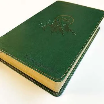 Customizable NLT Giant Print Bible - Green Faux Leather