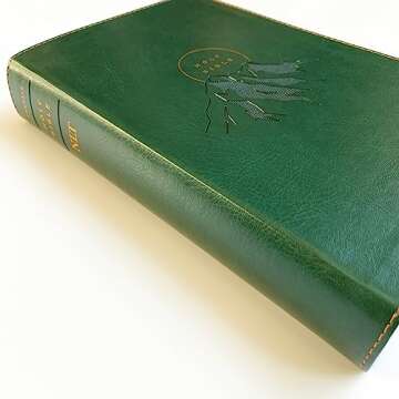 Customizable NLT Giant Print Bible - Green Faux Leather