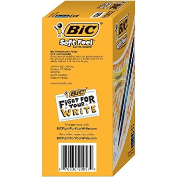 BIC Soft Feel Retractable Ballpoint Pens, 36 Colors