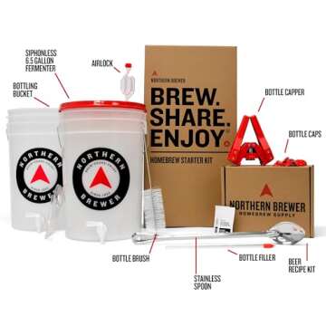 Northern Brewer - Essential Brew. Share. Enjoy. HomeBrewing Starter Set, Equipment and Recipe for 5 ...