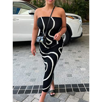 Stylish Faretumiya Chic Tube Maxi Dress for Women