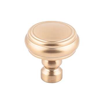 Brixton Rimmed Cabinet Knob - 1 1/4" Diameter in Honey Bronze