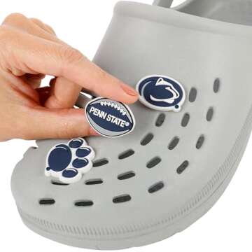 FOCO Penn State Nittany Lions NCAA Team Clog Shoe Charms - 10 Pack