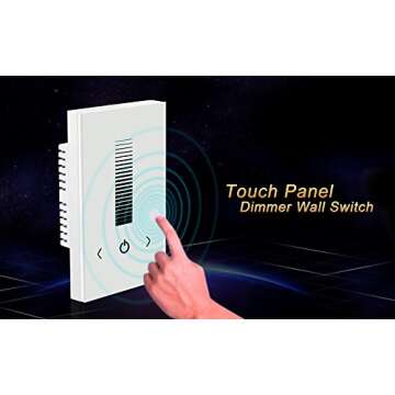 Wall-Mounted Glass Touch Panel LED Dimmer Switch Brightness Controller DC 12-24V for Single Color LE...